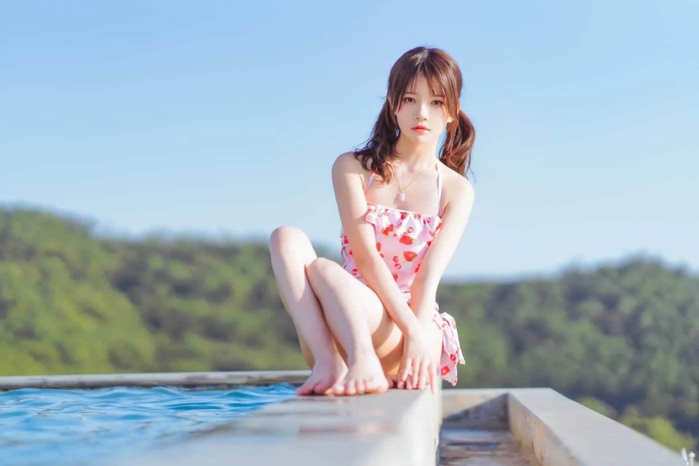 桜桃喵 - NO.102 甜甜×4-草莓泳衣（17p [17P]插图4